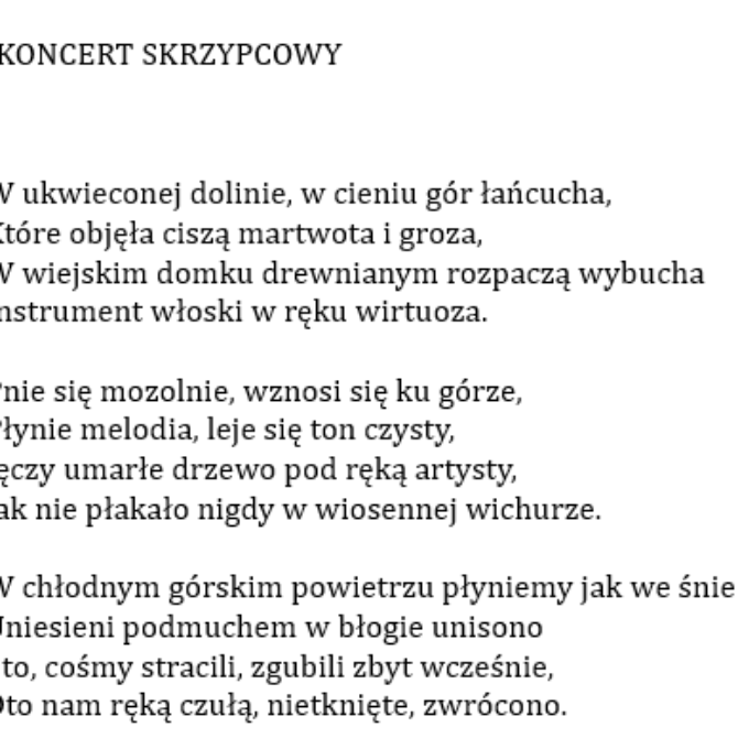 Infiltracje muzyczne w poezji Słonimskiego: Koncert skrzypcowy, Orkiestra i Vox humana